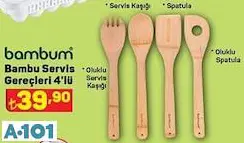 BAMBU SERVİS GEREÇLERİ KAŞIK SPATULA